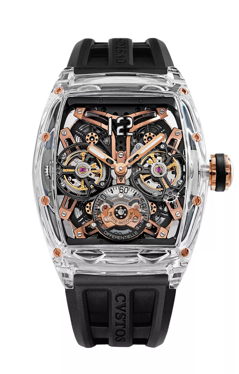 Double Tourbillon Sapphire Black 5N COMP Watch Cvstos